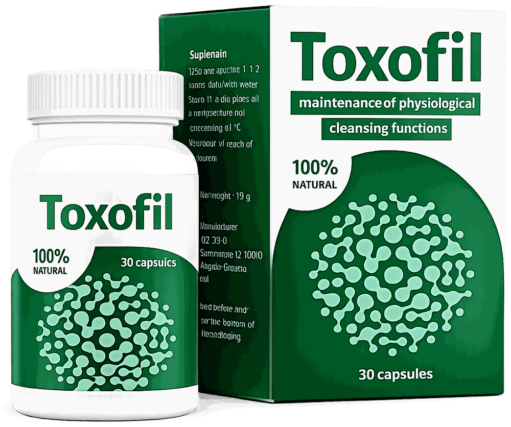 Toxofil – confezione e flacone con 30 capsule